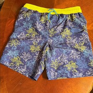Panama Jack Kids Swim Trunks - Blue and Yellow